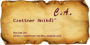 Czettner Anikó névjegykártya